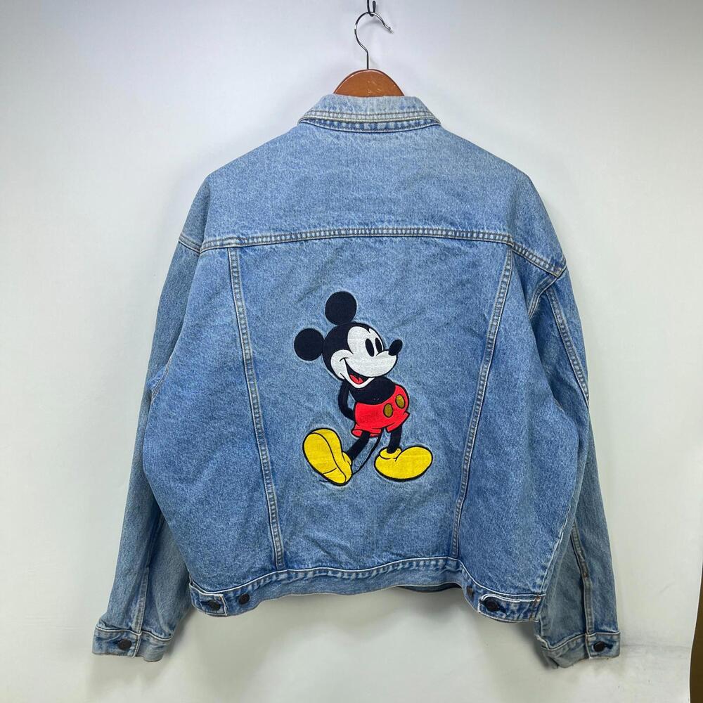 Vintage 90s Disney Mickey Mouse Denim Jacket 2XL